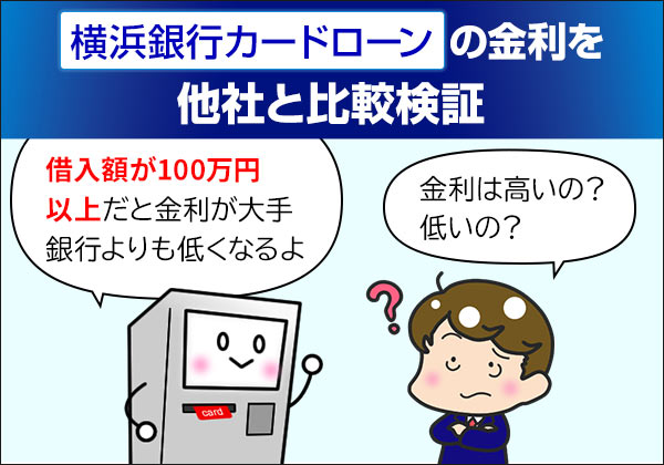 横浜銀行カードローンの金利を他社と比較検証